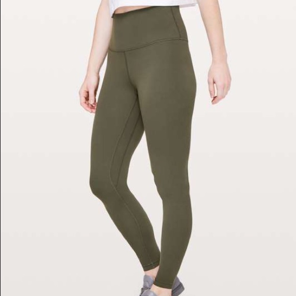 Lulu Align Army Green Leggings Size 10